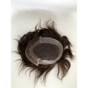 Mens hair piece  OCT Swiss lace frontal hair #4 Q039