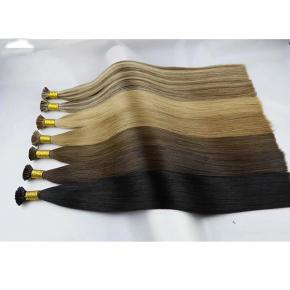 i tip extensions on thin hair on short hair raw virgin human hair  Q177 