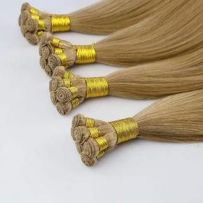 Wholesale human hair hand tied weft double drawn hair extensions  Q118  