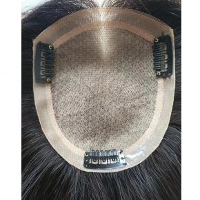 Silk base remy human hair Topper large stock for women hair loss   Q124 S124