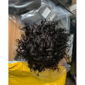 Wholesale curly toupees 2.2cm curl  curly men hair sysytem replacement  S127  