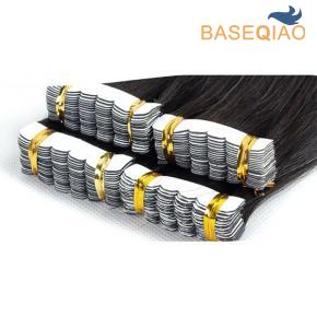 Human hair Mini Flower Tape Hair Extensions Bone straight   Q147