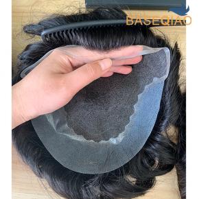 Wholesale toupee handmade hair pieces Toupee Men Wig For male hair systerm  S152