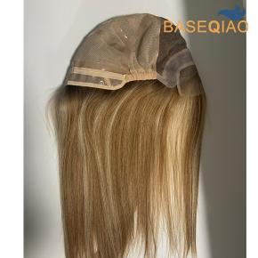 Silk top Silicone medical human hair  wig factory jewish wig  Q159