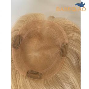 The Best quality monofilament topper , full cuticle aligned virgin hair mono topper S116