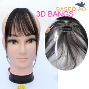 3D bangs  clip in bangs  human hair brown and black in stock S166