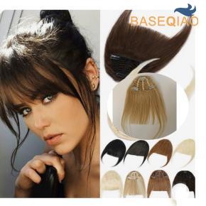 Bangs clip in human hair blonde black brown in stock S167