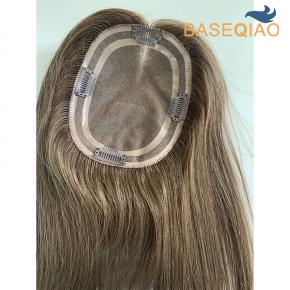 Wholesale Top Quality Mono Base Human Hair TopperFor Women Hair Loss Treatment Topper lace topper #6 S079-216