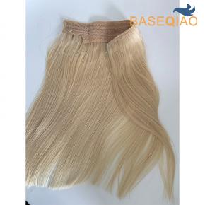 Straight Fish line Flip in halo hair extensions virgin top quality  human hair extensions  Q218