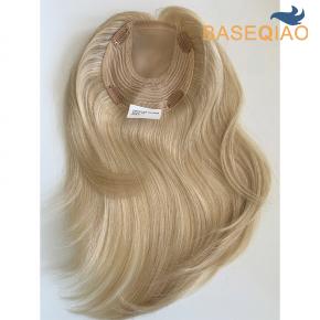 Injected silk with hair weft high quality remy  human hair women hair pieces S219