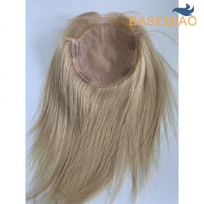 Thin hair Full silk top with lace front human hair toppers for womenQ102-250