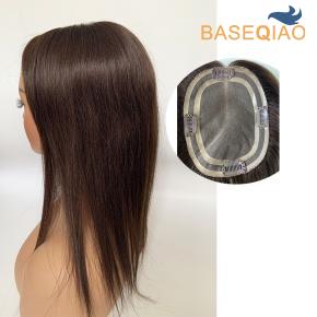 Mono base remy human hair dark brown women topper   #2S079-305