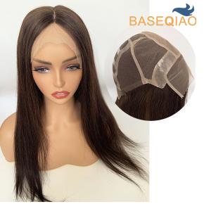  Medical  wig with silicone  silk base human hair wig #2 Q163-304