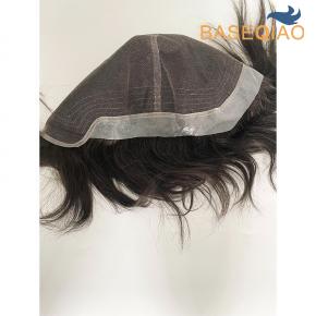 Men Toupees Front lace Toupee OCT customized  Large size hair replacement pu sides and back  S184-327