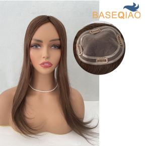 Mono base human hair women toppers in stock hair pieces  #4  S116 -340