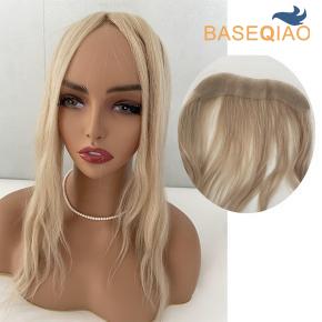 Blonde hair frontal hairline Thin skin pu base knotted Q343