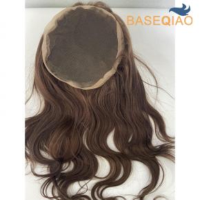 Full lace brown hair  human hair toppers  human hair 14inch D332