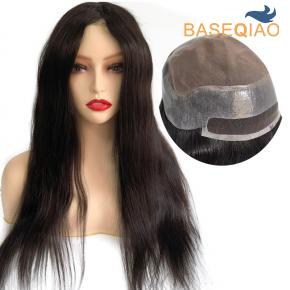 The  most Durable mono lace human hair wig in stock 1b lace front wig  Q354