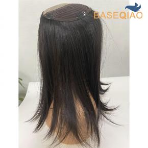  Jewish wig hair toppers for women human hair silk base top D380S219