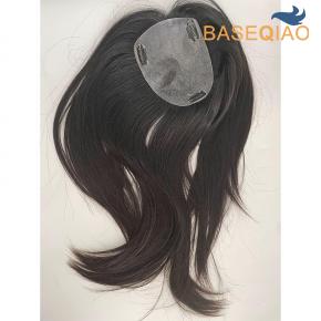  Human hair thin skin knotted and injected Vloop frontal women hair pieces topper   5x6.5 18 D390