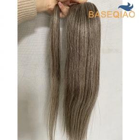 No tangle grey color virgin hair frontal closure humanhair Ponytails  D388