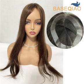 Wholesale Australia Model Raw Remy human hair Toupee women topper   #4 20inch D433