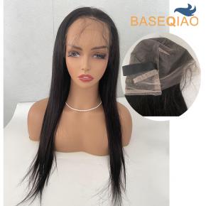 HD Full lace wig natural black virgin human hair pre plucked frontal HD lace wigs   D440