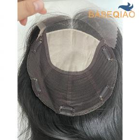  Silk top lace frontal base Raw virgin human hair natural black hair pieces for hair loss women D462Q344 