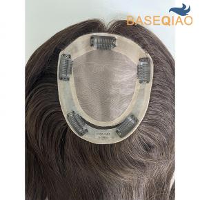 Mono base Virgin human hair toppers for thinning hair toupee hair pieces D472