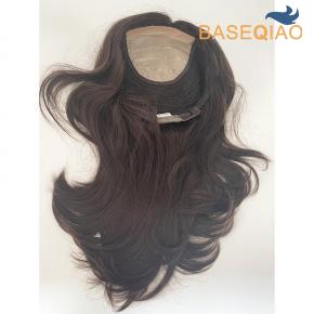   Hot Sale Virgin unprocessed silk top Kosher Jewish wigs women wig #2 14inch Q233-D486